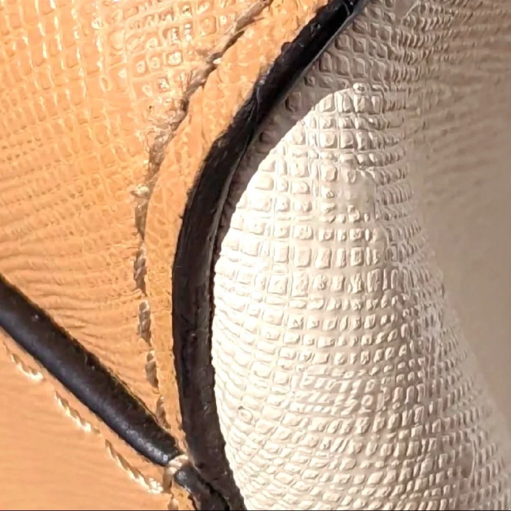 Henri Bendel West 57th Satchel Pink Canvas & Leather Tote Bag - Picture 9 of 10